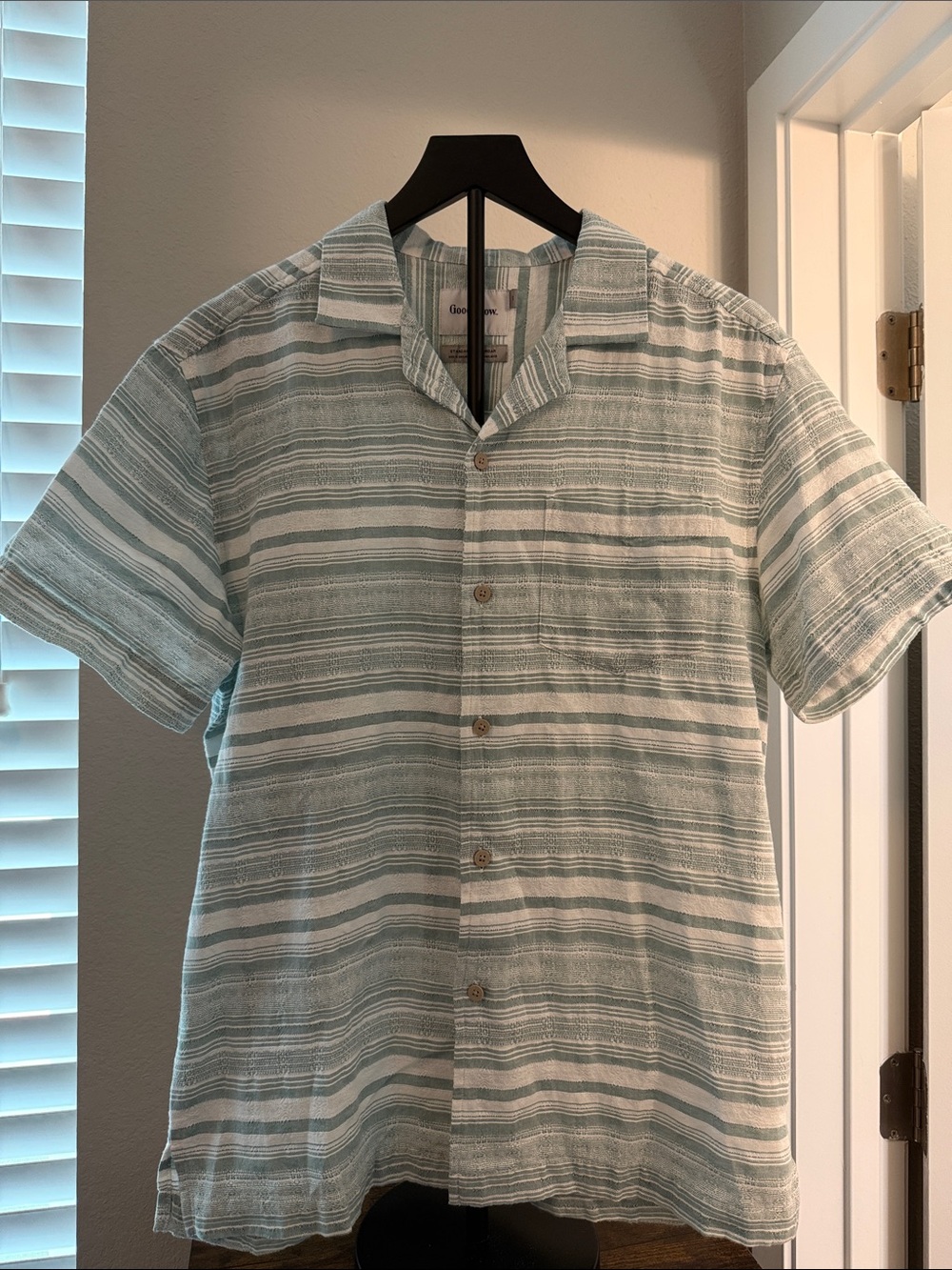 Goodfellow & Co Striped Short-Sleeve Button-Down Shirt